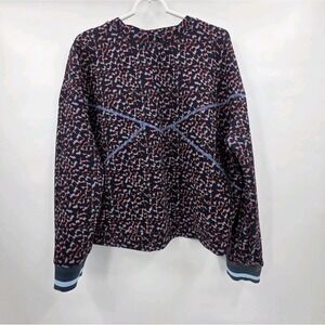 ADDISON BAY CREWNECK SWEATSHIRT WOMENS MEDIUM ATHLETIC COLORFUL ABSTRACT BOXY